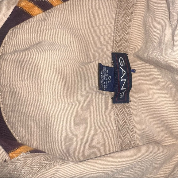 Vintage Gant Striped Purple and Yellow Rugby Shirt - Picture 3 of 3